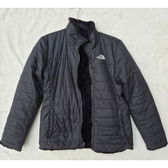 The North Face Other - The North Face Reversible Jacket Girls L 14/16 Black Excellent Mossbud Swirl